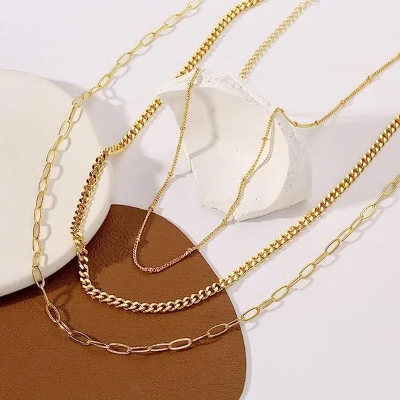 Women, Dainty Gold Necklace 14K Gold Plated Herringbone Necklace for Women Pearl